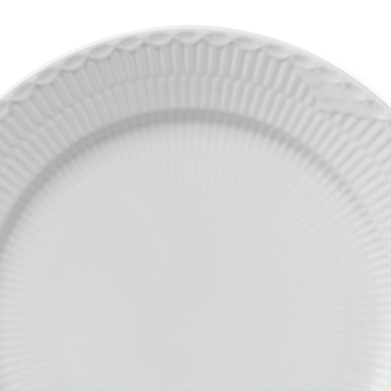White Fluted Half Lace Royal Copenhage 10.6" Dinner Plate