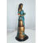 Statue Bergstrom en bronze avec un oiseau - Taille: L 7 po x l 7 po x H 18 po.