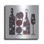 Winston Porter 'Modern Kitchen Square 1 Wine Red' by Michael Mullan Metal Wall Art-1908744596