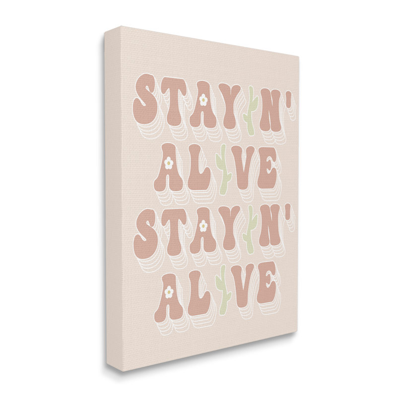 Stayin '' Alive Groovy Gardening Plant, Toile tendue, L 16 po x H 20 po