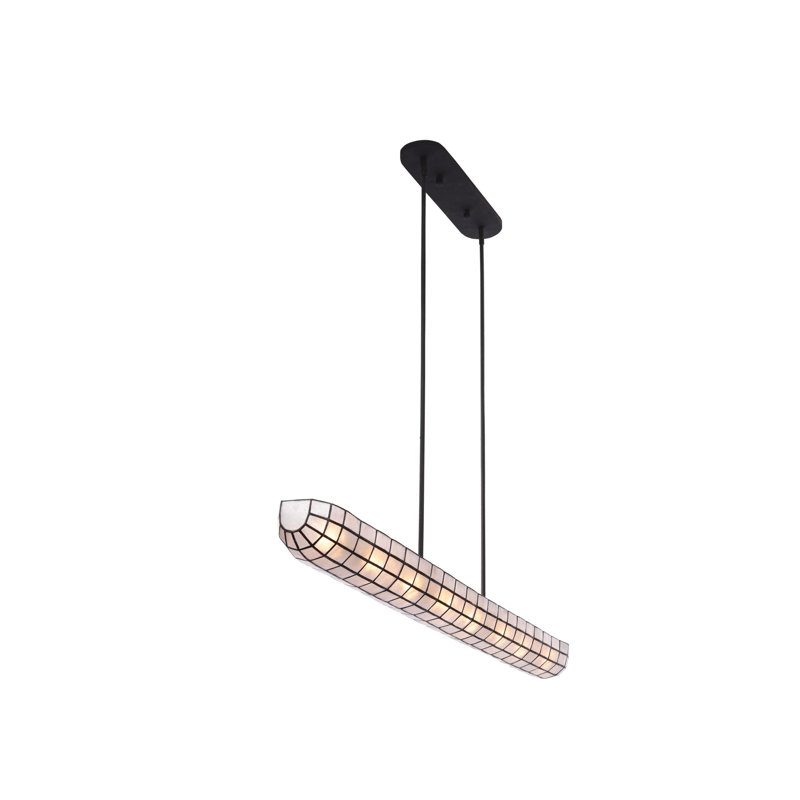 Sanibel 1 LT Matte Black Linear Pendant Kalco, 8