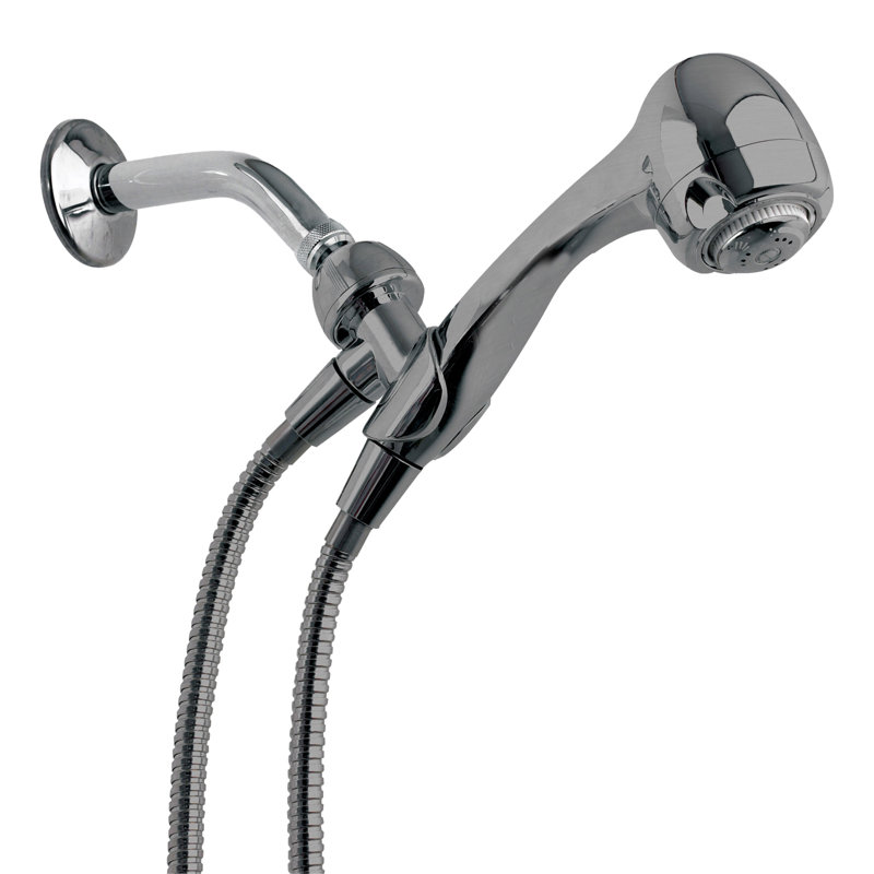 Earth Spa Brushed Nickel Handheld Shower Head with Stainless Steel Hose