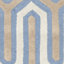 Tapis bleu marine / gris en laine touffeté à la main Ellicott Ellicott-952132845