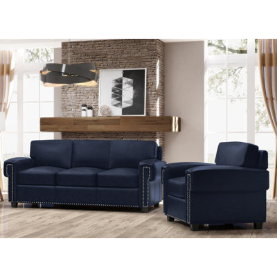 Ensemble de salon en cuir 2 pièces Fardin