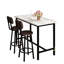 Ensemble de salle à manger industriel haut, table de pub compacte 3 pièces avec 2 tabourets confortables, 2 tailles et 4 options de couleurs pour le studio et le café-243436569-244937530