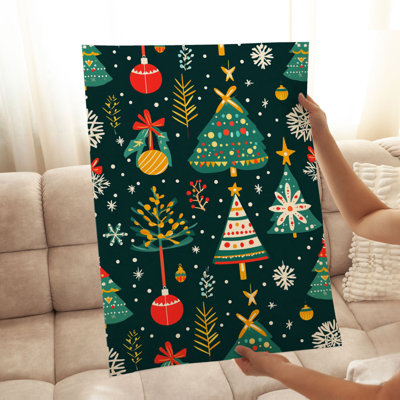 «Holiday Christmas Tree Dreams II», reproduction d'art moderne sans cadre