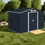 Remises en acier durable, rangement extérieur spacieux, style jardin moderne