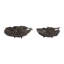 Bol décoratif décoratif en forme de feuille pour décoration intérieure moderne - Bol décoratif élégant parfait pour décorer une table basse ou une tablette - Ensemble de 2, 21 po, 18 po, bronze