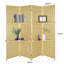 Paravent pliable 4 panneaux avec tablettes