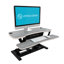 Convertisseur de bureau électrique debout 40 po VersaDesk PowerPro Elite avec bouton-poussoir réglable en hauteur et port de charge USB, cerise-739208822-739208821