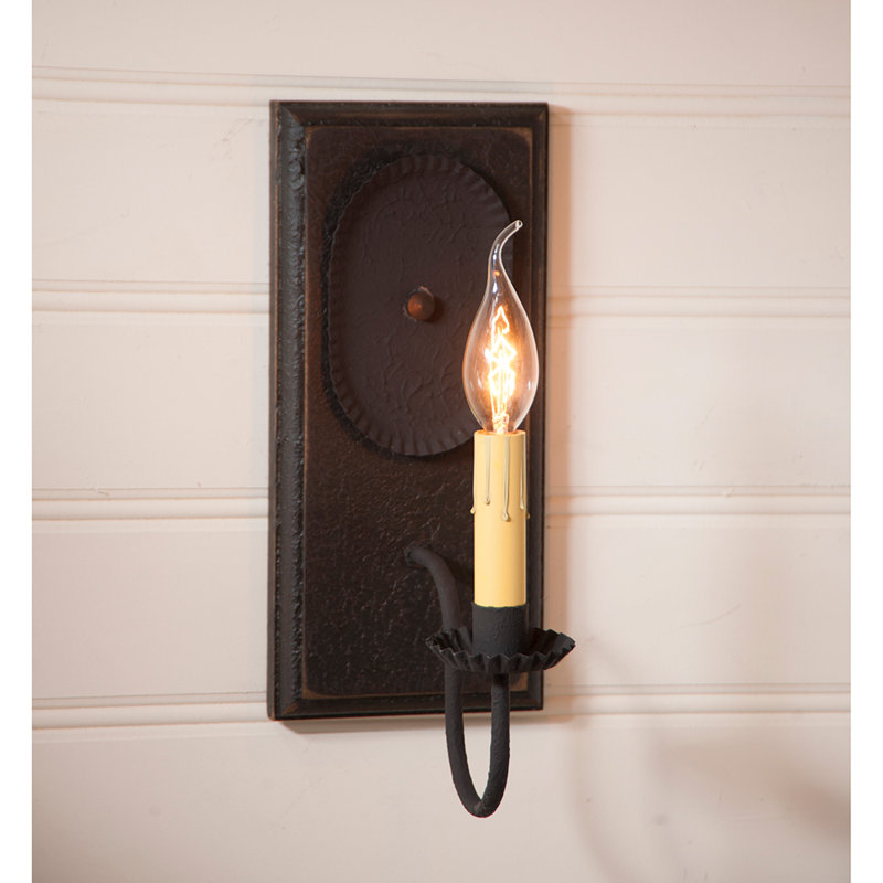 Lampe murale bougie 1 lumières Wilkens, Noir