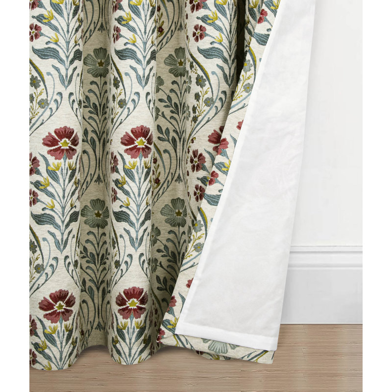 Aleksis Room Darkening Curtain Pair, Width 114 x Drop 183 cm, Blue