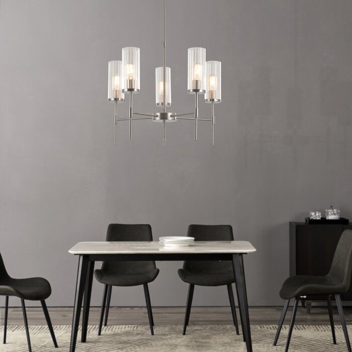 Corrigan Studio® Olen 5 - Light Shaded Classic Chandelier & Reviews ...