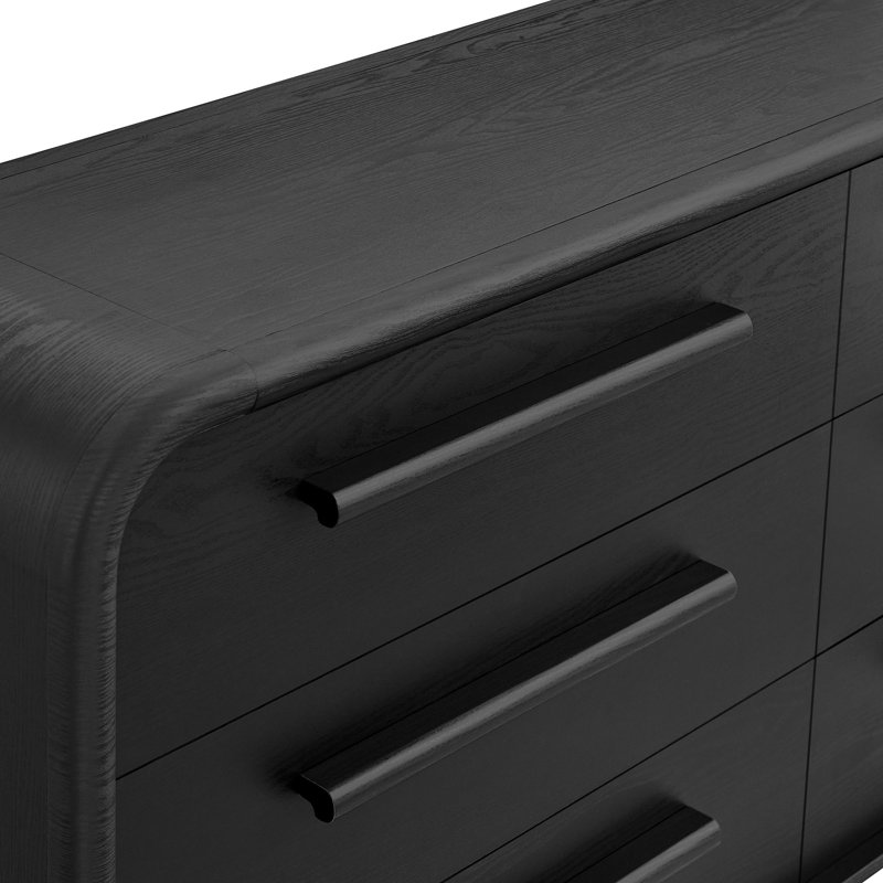 Commode 6 tiroirs Bellamy, Chêne noir