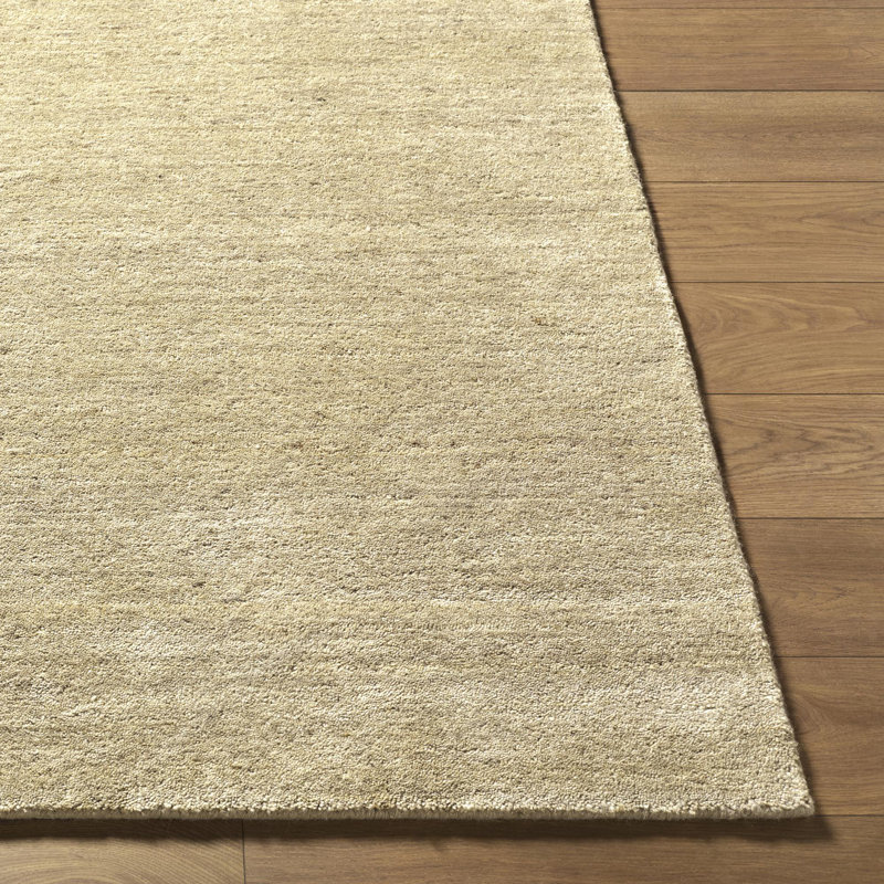Cyprus Hand Loomed Wool Area Rug in Beige, Rectangle 8' x 10'