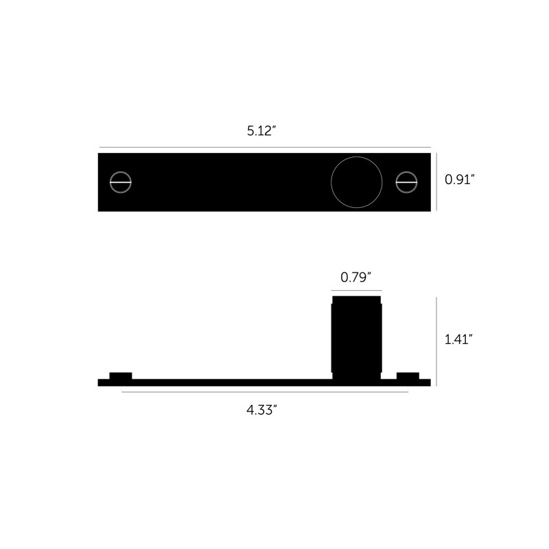 Cylindrical Knob, Brass