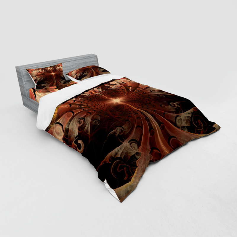 Ensemble de housse de couette jaune / noir / orange, Housse de couette grand + 3 pièces supplémentair