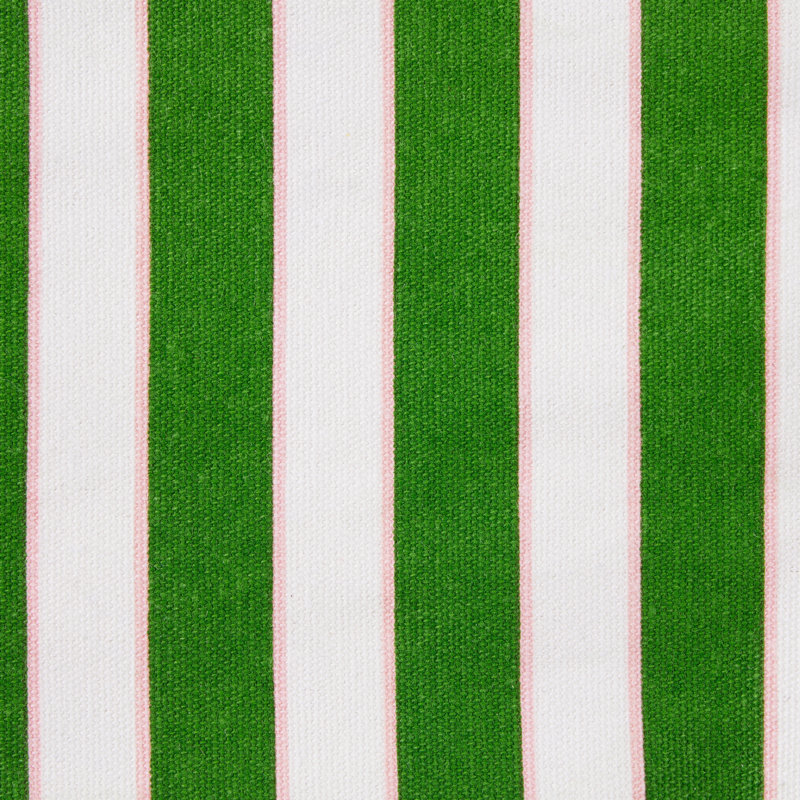 Green and Pink Striped Cotton Oven Mitt Set
