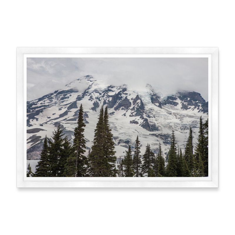 Mont Rainier, Cadre blanc, H 29 po x l 42 po x P 1,5 po
