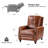Andrena Genuine Leather Recliner with Nailhead Trim-1743651071