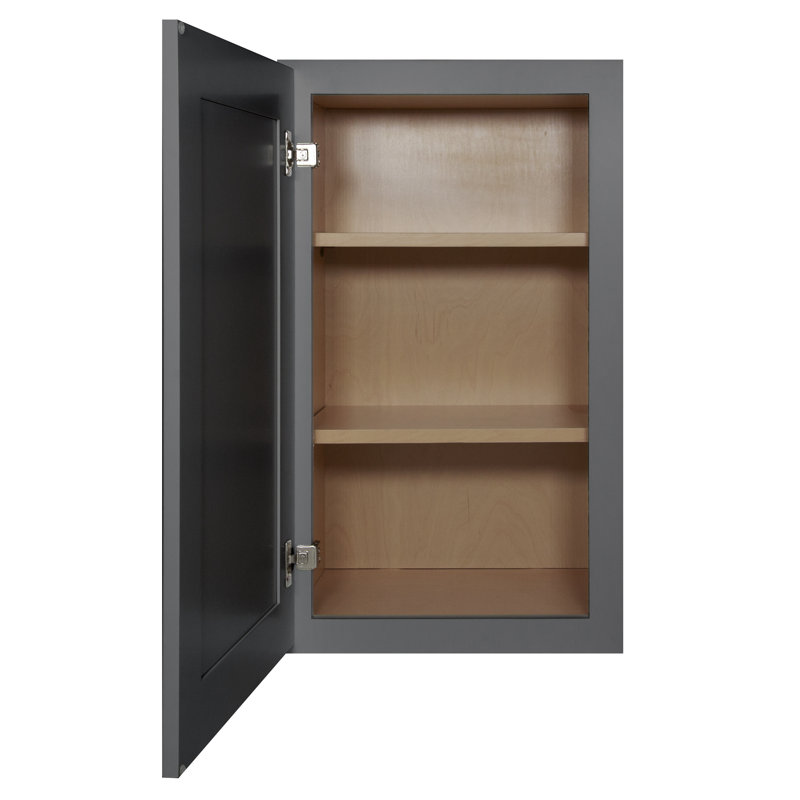 HOMEIBRO Cozy Design Armoire murale standard en contreplaqué, prête à assembler, 53 cm (L) x 30,5 cm (P) x 106,5 cm (H), style Shaker, gris Shaker