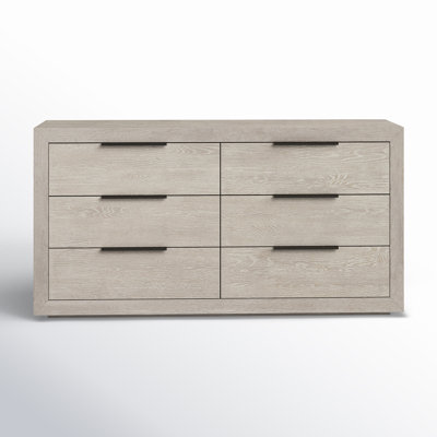 Aria Wood 70" W 6-Drawer Dresser
