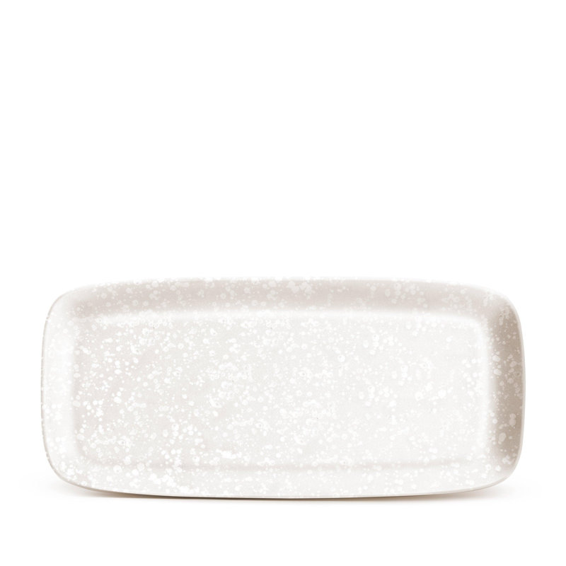 Alchimie White Rectangular Platter - Medium, 21" L X 10" W