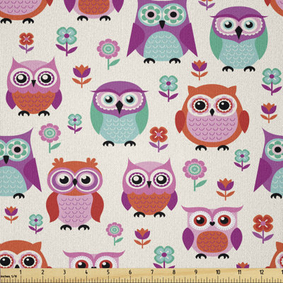 Cyanthia Owls Happy Hipster Fabric