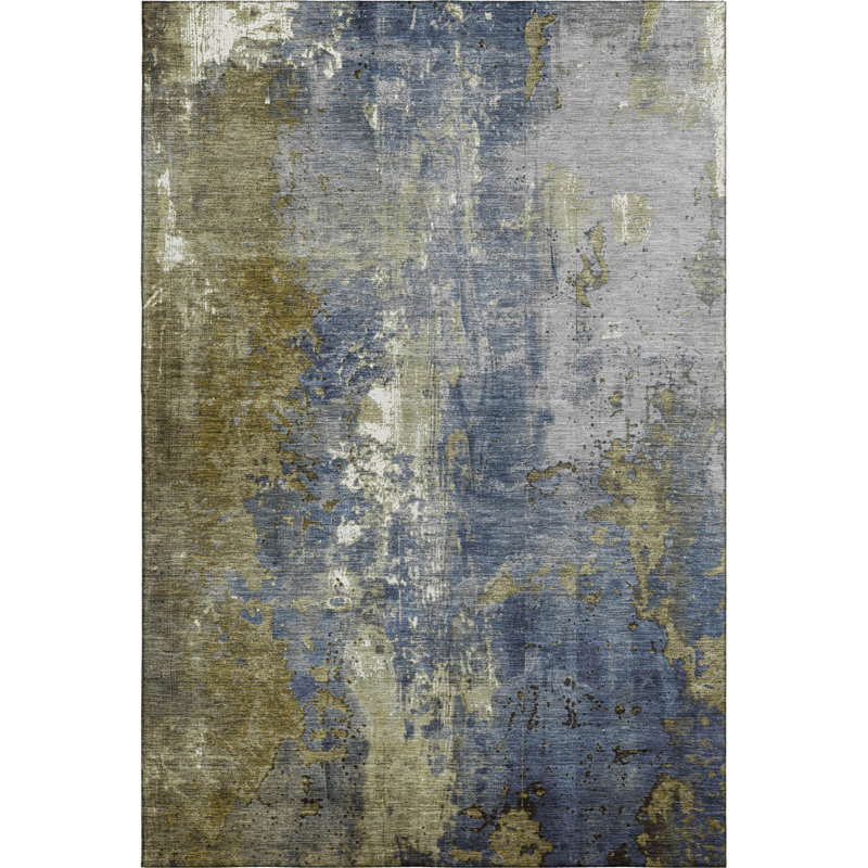 Premium Machine Washable Medena AMF1870 Abstract Rug, Rectangle 9' x 12'