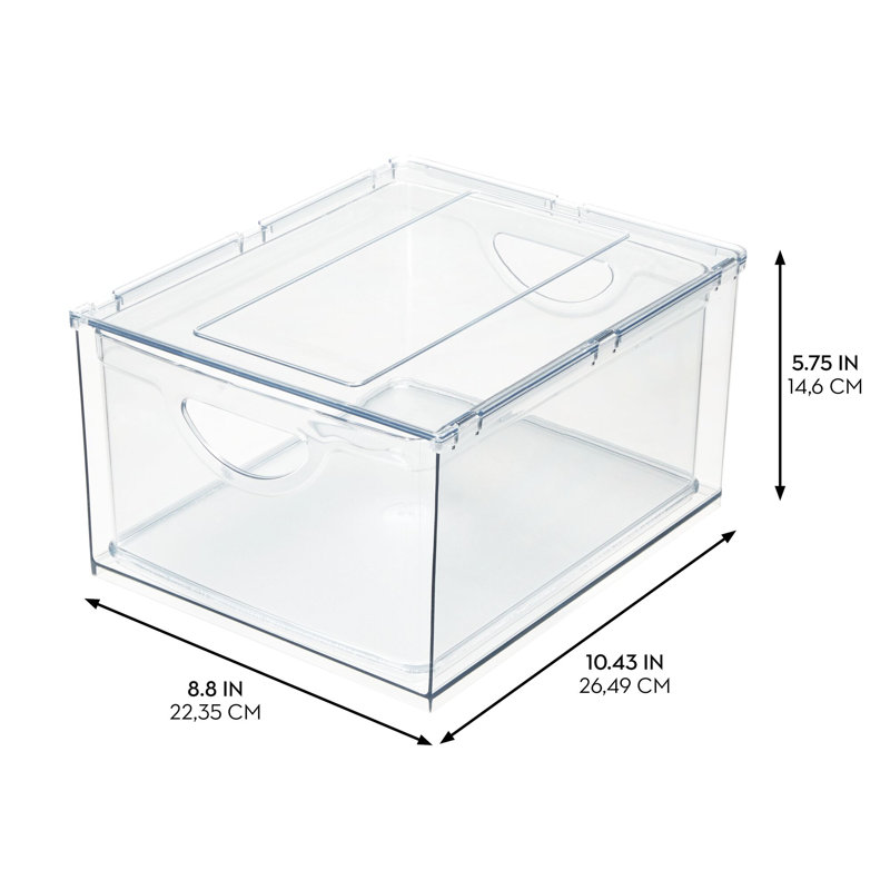 iDesign Recycled Plastic Cabinet and Pantry Kitchen Storage Drawer, Clear