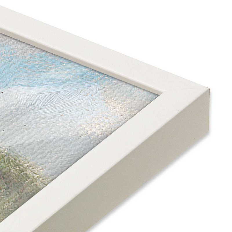 «New England Home in Spring» par Stephen Calcasola, reproduction d'art, H 18 po x l 24 po, Blanc