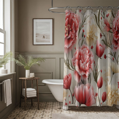 Rideau de douche Carnation Grace - Premium