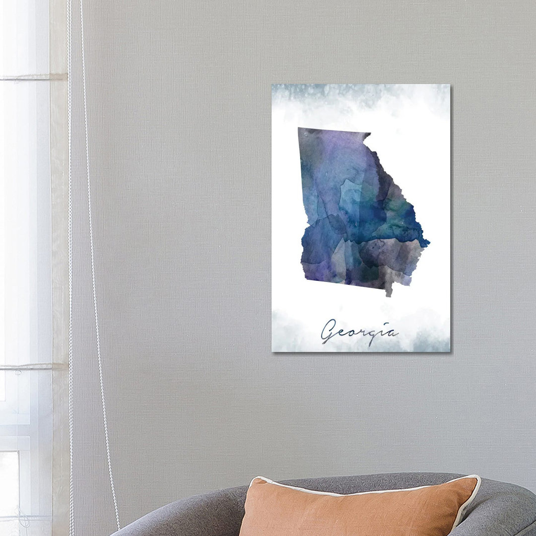 Georgia State Bluish by WallDecorAddict - Wrapped Canvas Gallery-Wrapped Canvas Giclée
