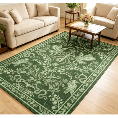 lxt-Washable Area Rug Machine Washable Foldable Rug Boho Area Rug Living Room Rugs Floral Carpet Non Slip Rugs for Bedroom Dining Kitchen Office