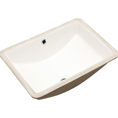 Ceramic Undermount Bathroom Sink With Overflow - 18.5"X13.5" White, Modern Elegant Design, Stain For Home & Business White Rectangular 18.5"X13.5", Style, Various Locations