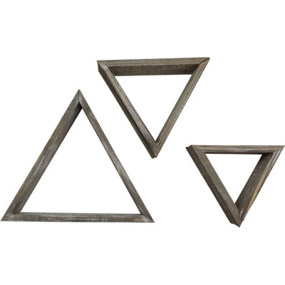 Triangle Accent Shelf with Adjustable Shelves