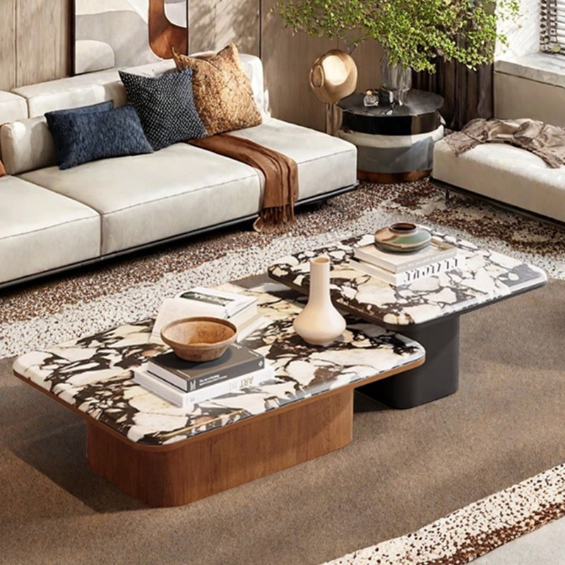 Combinaison de table basse minimaliste Design, H 15,74 po x L 47,24 po x l 23,62 po