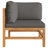 Cappelletti 26" Wide Teak Square Patio Sofa with Cushions-2008062039