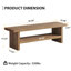 Banc à chaussures en bois aggloméré de 47,24 po, banc d'entrée en bois à 2 niveaux, range-chaussures moderne-1893063351