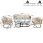Outdoor Lounge Set With 8cm Thick Cushions & Weather-resistant Frame