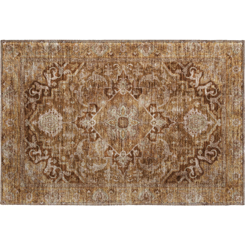 Tapis de qualité supérieure Mayfield Global, Terra Cotta, 1 pi 8 po x 2 pi 6 po