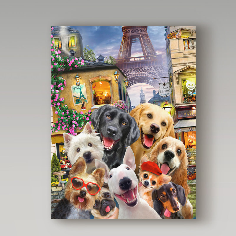 Paris Dogs Gallery-Wrapped Canvas Art by Howard Robinson