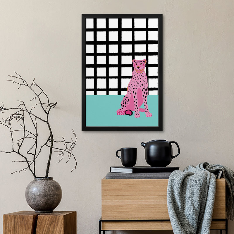Pink Leopard - Wall Art Print - Gallery Poster, 24" H x 16" W