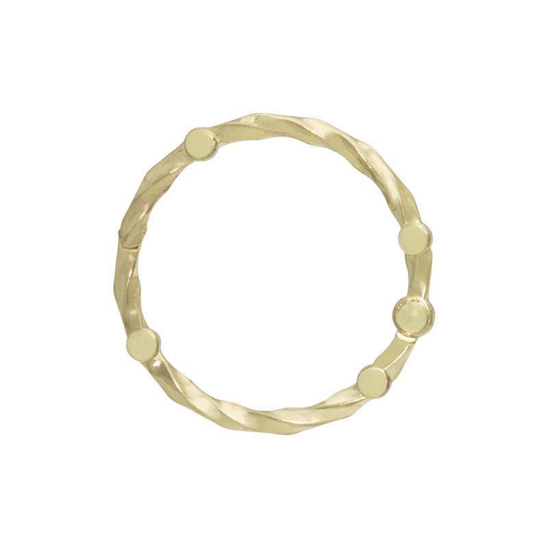 Gold Rustproof Zinc Alloy Shower Curtain Rings Set of 12