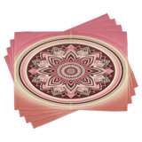 Polyester Dried Rose Peach Rectangle Placemat