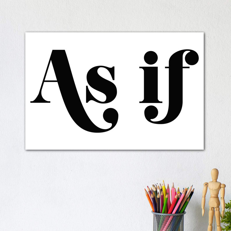 As If - Wrapped Canvas Print, 20.32 cm H x 30.48 cm W