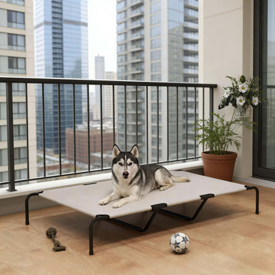 Grand lit pour animal de compagnie, lit surélevé pour chien