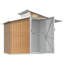 Garden Shed 270x130x208.5 cm Galvanised Steel Bin Shed-1336589353