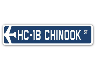 Plaque de rue militaire en aluminium Basook HC-1B Chinook Air Force
