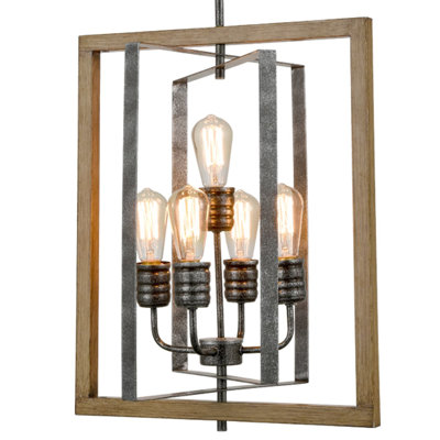 Desmand 5 - Light Iron Dimmable Kitchen Island Square / Rectangle and Modern Linear Chandelier